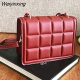 Weiyinxing for Women Bagute Bags Pu Leather Ladies Crossbody Bags Coin Purses Small Plaid Shoulder Bag Female Underarm Hand Bag