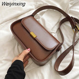 Weiyinxing Color Small PU Leather Shoulder Crossbody Sling Bags for Women 2023 Fashion Trendy Simple Luxury Brand Designer Handbags