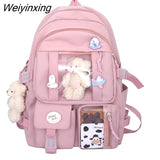 Weiyinxing 2023 Japanese High School Girls Backpack School Bags For Teenage Multi Pockets Kawaii Bag Backpack Women Harajuku Cute