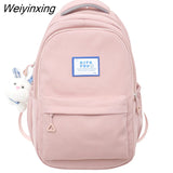 Weiyinxing Women New Waterproof Nylon Laptop Book Bag Lady Leisure College Backpack Girl Cute Travel School Bags Fashion Female Cool