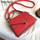 Weiyinxing Small Square Bag 2023 Summer New Chains Handbag Women Casual Wild Shoulder Bag Lock Tide Bag Diagonal Female Bag Black