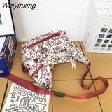 Weiyinxing Product Large Capacity Fashionable Girl Inclined Shoulder Bag Casual Messenger Single-shoulder Bag Schoolgirl Schoolbag Cool
