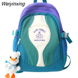 Weiyinxing Ladies Travel Waterproof School Bag Women Mesh Laptop Nylon Student Backpack Female Book Girl College Backpack Leisure