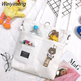 Weiyinxing Mini Student Bag Casual Femme Shoulder Bags Quality Canvas Shoulder Bags Casual Large Size Travel Bags