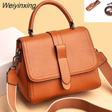 Weiyinxing Quality Genuine Leather Women Shoulder Crossbody Bags 2023 Luxury Designer Female Handbag Fashion Lady Cow Leather Tote Sac