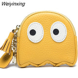 Weiyinxing Women Wallets Soft Genuine Leather Coin Bag Small Lovely Cowhide Wallets Card Holder Large Capacity Money Bag Portable Clutch