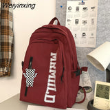 Weiyinxing High Quality Large Capacity Student Backpack Fashion Casual Solid Color Schoolgirl Schoolbag Waterproof Travel Bag New