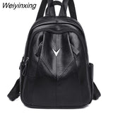 Weiyinxing New Luxury backpack women pu leather backpack anti-theft travel backpack fashion school bags shoulder bags mochila feminina