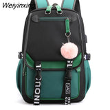 Weiyinxing NEW Women Girls School Back Packs Anti Theft USB Charge Backpack Waterproof Bagpack School Bags Teenage Travel Bag