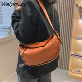 Weiyinxing Genuine Leather Shoulder Bags Fashion Luxury Brand Women Handbag Designers Wide Shoulder Strap Cowhide Female Messenger Bag
