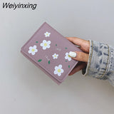 Weiyinxing Women Embroidery Short Wallet Female Large Capacity Coin Purse fold Card Holder Ladies Multifunction Fashion Purse