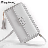 Weiyinxing Women's Wallet Crossbody Shoulder Mini Handbag PU Leather Card Holder Female Purse Zipper Brand Wallet For Girl  кошелкк женский