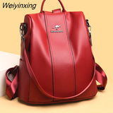 Weiyinxing Fashion Backpack Women Genuine Leather Backpacks Female School Bags For Teenage Girls Shoulder Bag Travel BackPack Mochila