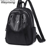 Weiyinxing New Luxury backpack women pu leather backpack anti-theft travel backpack fashion school bags shoulder bags mochila feminina