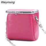 Weiyinxing Women Shoulder bags Fashion Genuine Leather Cosmetic bag Mini Lipstick Bag for Women Solid Cosmetic Bag Small Crossbody Bags