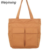 Weiyinxing Crossbody Bags for Women Youth Large Capacity Handbags Fashion Ladies Tote Shoulder Bag Solid Color Female Messenger Bag