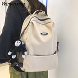 Weiyinxing Women School Backpack Men Black Nylon Bagpack  Female Anti Theft Rucksack Casual Lady Travel Backpacks Korean Back Pack Mochil