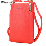 Weiyinxing Women's Small Crossbody Shoulder Bags PU Leather Female Cell Phone Pocket Bag Ladies Purse Card Clutches Wallet Messenger Bags