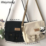 Weiyinxing Women's Canvas Bag Japanese Department Harajuku Windsuit Messenger Bag Female Korean Students Shoulder Bags