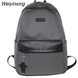 Weiyinxing Men Female Nylon Book Bag Fashion Male Women College Backpack New Boy Girl School Bag Lady Laptop Travel Student Backpack Trendy