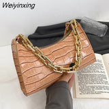 Weiyinxing Casual Women's Totes Shoulder Bag Fashion Exquisite Shopping Bag PU Leather Chain Handbags for Women 2023 Free Shipping