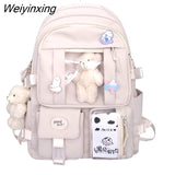 Weiyinxing 2023 Japanese High School Girls Backpack School Bags For Teenage Multi Pockets Kawaii Bag Backpack Women Harajuku Cute