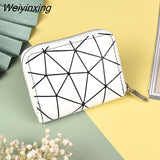 Weiyinxing Ladies Wallet Women's Wallet Made of Leather Female Diamond Short Wallet Wrist Strap Zipper Wallet Mobile Phone Bag