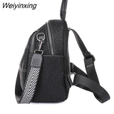 Weiyinxing a Dos Casual Travel Ladies Bagpack Mochilas School Bags The New Women Soft Leather Backpacks Vintage Female Shoulder Bags