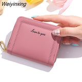 Weiyinxing Fashion Women Cute Cartoon Wallet Small Zipper Girl Brand Designed Pu Leather Coin Purse Female Card Holder Hand Wallet