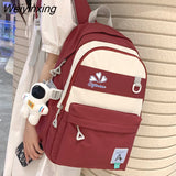 Weiyinxing Fashion Panelled Women Backpack Female Waterproof Nylon Cool Travel Bag Large Capacity Schoolbag for Teenage Girls Bookbag