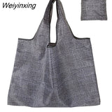 Weiyinxing Large Reusable Shopper Bag Women Handbag Grocery Beach Bag Cute Vegetable Fruit Organizer Washable Strong Nylon Totes Bag