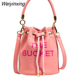 Weiyinxing The Bucket Bags for Women 2023 New Luxury Designer Vintage Small Women Shoulder Crossbody Bags Pu Leather Handbags Totes