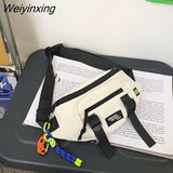 Weiyinxing Product Unisex Pure Color Shoulder Bag Fashion Casual Mini Boys Girls Chest Package Inclined Shoulder Bag Nylon Cool style