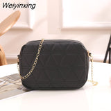 Weiyinxing Tassel Small Messenger Bag For Women Trend Lingge Embroidery Square Female Shoulder Bag Fashion Chain Ladies Crossbody Bags