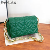 Weiyinxing Designer Women's Underarm Shoulder Bags 2023 Trend Thick Chain Quilted Female Handbag Women Clutch Bags Ladies Hand Bag