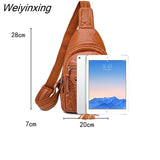 Weiyinxing Women's Bag 2023 Trend Waist Bag Women Shoulder Bags Retro Leather Chest Bag Female Crossbody Handbag Shopper Purse