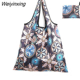 Weiyinxing Large Reusable Shopper Bag Women Handbag Grocery Beach Bag Cute Vegetable Fruit Organizer Washable Strong Nylon Totes Bag