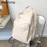 Weiyinxing Large Capacity Teenagers Students Backpack Junior And High School Sashion Boys Girls Schoolbag Waterproof Travelling Bag