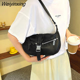 Weiyinxing Shoulder Bags For Women 2023 New Fashion Leather Shoulder Pack Sport Style Small Shoulder Handbag Women Hobos Bag