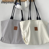 Weiyinxing Nylon Waterproof Canvas Bag Women's One Shoulder Large Capacity College Student Class Bag Handbag Women Tote Bag