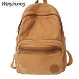 Weiyinxing New Girl Canvas Travel School Bag Cool Lady Student Backpack Female Kawaii College Backpack Trendy Women Laptop Book Bag