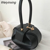 Weiyinxing a main Luxury Designer Handbag Women Small Round Design Leather Hand Bag For Women 2023 Fashion Bowling Bag Purse Clutches