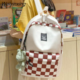 Weiyinxing Female Trendy Teenager Book Bag Girl Travel Laptop Kawaii Backpack Women Leisure School Bags Ladies College Packet Fashion