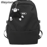 Weiyinxing Women School Backpack Men Black Nylon Bagpack  Female Anti Theft Rucksack Casual Lady Travel Backpacks Korean Back Pack Mochil