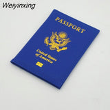 Weiyinxing leather USA Passport Cover Customized Travel Passport holder American Wallet Covers for Passports Girls America