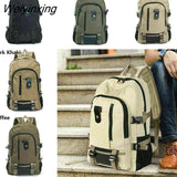 Weiyinxing Canvas Travel Backpack for Man Large Capacity Outdoor Mountain Rucksack Male Backpack Teen Sport School Bag