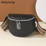 Weiyinxing Color PU Leather Fanny Pack For Women Stylish Waist Pack Ladies Classic Black Waist Bag Female Handbag 2023 Trended Brand