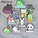 Weiyinxing Girls Metal Brooch Cute Animal Matching Bag Accessories BROOCH BADGE Punk Gothic Brooch Pin Jewelry Fashion Jewelry Gift