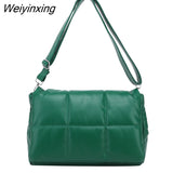 Weiyinxing Padded Women Shoulder Bags Designer Brand Quilted Handbag Luxury Pu Space Cotton Crossbody Bag Large Tote Winter 2023