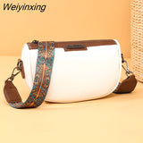 Weiyinxing Oil Wax Genuine Leather Ladies Handbags Fashion Women Shoulder Bags Vintage Solid Color Cow Leather Female Crossbody Sac